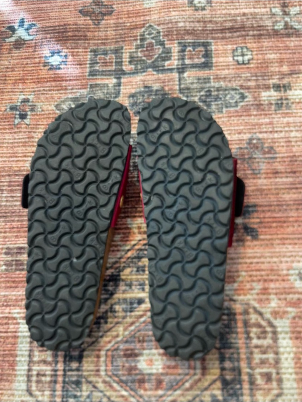 Birkenstock Ultra Rare Madrid Big Buckle Maroon Velvet Slide Sandal sz EU 38 - Picture 2 of 4